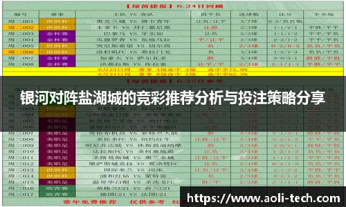 银河对阵盐湖城的竞彩推荐分析与投注策略分享
